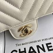 Chanel Flap Bag Chevron Caiar 25CM With Gold Hardware - 6