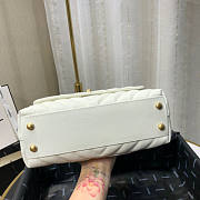 Chanel Coco Handle White Caviar chevron Gold Hardware  - 6