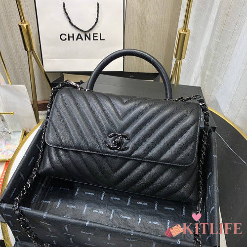 Chanel Coco Handle Caviar All Black 28cm - 1