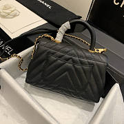 Chanel Coco Handle Caviar Black gold hardware 23cm - 3