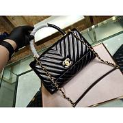 Chanel Coco Handle Bag Black Gold Metal - 6