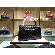 Chanel Coco Handle Bag Black Gold Metal - 2