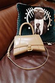 Balenciaga Hourglass S Tote Bag Beige - 1