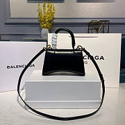 BALENCIAGA HOURGLASS XS TOP HANDLE BAG BLACK  - 4