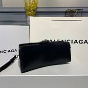 BALENCIAGA HOURGLASS XS TOP HANDLE BAG BLACK SILVER - 5