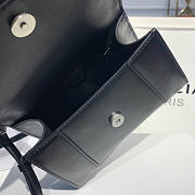BALENCIAGA HOURGLASS XS TOP HANDLE BAG BLACK SILVER - 4