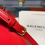 BALENCIAGA HOURGLASS XS TOP HANDLE BAG RED GOLD HARDWARE - 3