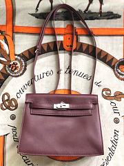 Forubags Hermes Kelly Danse Burgundy Silver Buckle - HB2901 - 22cm - 1