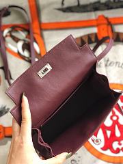 Forubags Hermes Kelly Danse Burgundy Silver Buckle - HB2901 - 22cm - 6