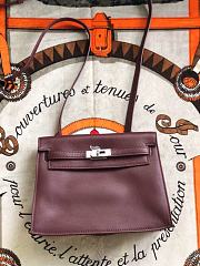 Forubags Hermes Kelly Danse Burgundy Silver Buckle - HB2901 - 22cm - 3