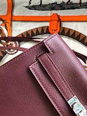 Forubags Hermes Kelly Danse Burgundy Silver Buckle - HB2901 - 22cm - 2