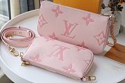 Forubags Louis Vuitton Multi Pochette Monogram Pink Leather - 24x13.5x4cm - 6