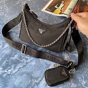 Forubags Prada Nylon Hobo Bag Silver Hardware - 1bh204 - 22x12x6cm - 1