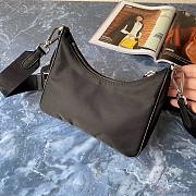 Forubags Prada Nylon Hobo Bag Silver Hardware - 1bh204 - 22x12x6cm - 4