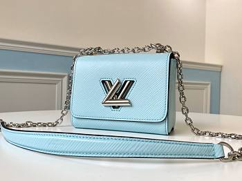 Forubags Louis Vuitton Twist Mm Epi Grained Leather Mini Blue  - M56117  – 15.5 x 12.5 x 7 cm