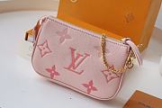 Kitlife Louis Vuitton LV Mini Pochette Accessoires Monogram Pink Leather -M80501 - 15.5x10.5x4 cm - 6