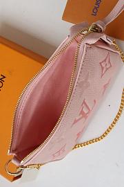 Kitlife Louis Vuitton LV Mini Pochette Accessoires Monogram Pink Leather -M80501 - 15.5x10.5x4 cm - 2