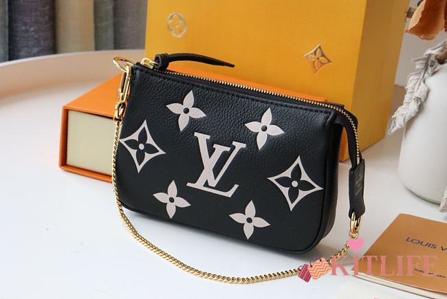 Forubags Louis Vuitton Mini Pochette Accessoires Monogram Black Leather -M80501 - 15.5x10.5x4 cm - 1