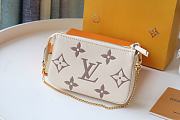 Forubags Louis Vuitton LV Mini Pochette Accessoires Monogram White Leather -M80501 - 15.5x10.5x4 cm - 2