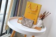 Forubags Louis Vuitton LV Mini Pochette Accessoires Monogram Gray Leather - M80501 - 15.5x10.5x4 cm - 4