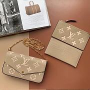 Forubags Louis Vuitton Felicie Pochette Monogram  Dove / Creme – M69977 – 21x12x3cm - 1
