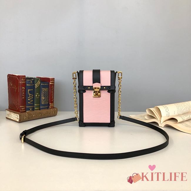 Forubags Louis Vuitton Vertical Trunk Pochette Rose Ballerine Pink – M67872 – 11x17.5x3.5 cm - 1