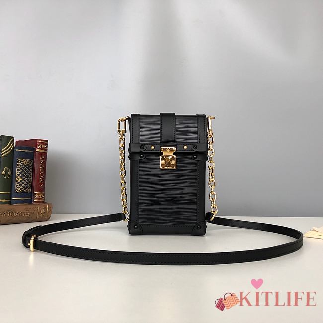 Forubags Louis Vuitton Vertical Trunk Pochette Black – M67871 – 11x17.5x3.5 cm - 1