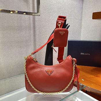 Forubags Prada Re-Edition 2005 Saffiano Leather Red Bag - 1BH204  – 18x6.5x22 cm