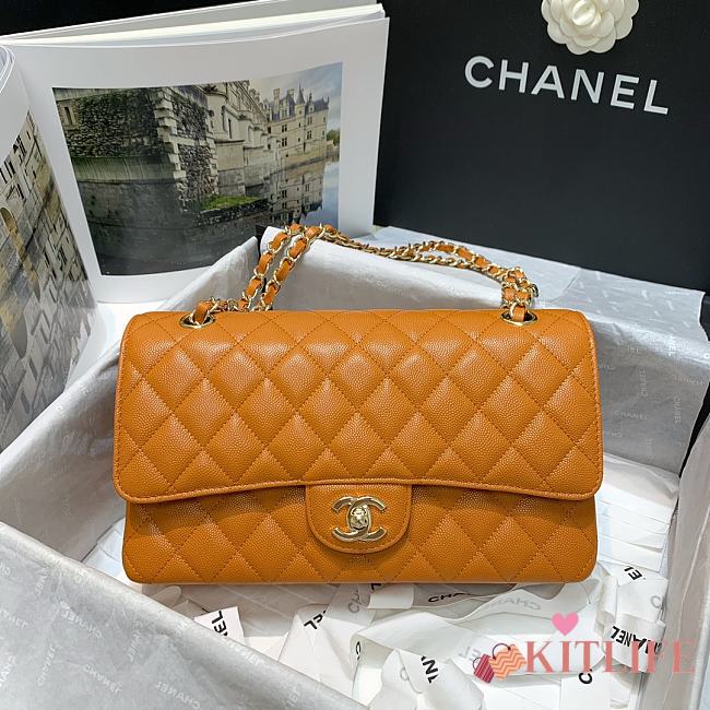 Forubags Chanel Classic Double Flap Bag Orange - 25cm - 1