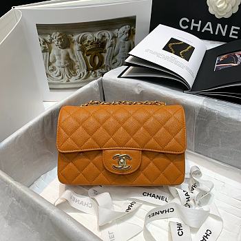 Forubags Chanel Classic Double Flap Bag Orange - 20cm