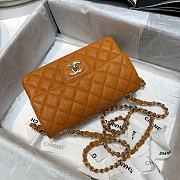 Forubags Chanel Classic Double Flap Bag Orange - 20cm - 3