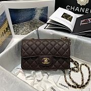 Forubags Chanel Classic Double Flap Bag Brown - 20cm - 1