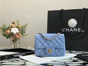 Forubags Chanel Classic Double Flap Blue Mini Bag - 16cm - 3