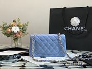 Forubags Chanel Classic Double Flap Blue Medium Bag - 20cm - 6