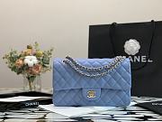 Forubags Chanel Classic Double Flap Blue Large Bag - 25cm - 5