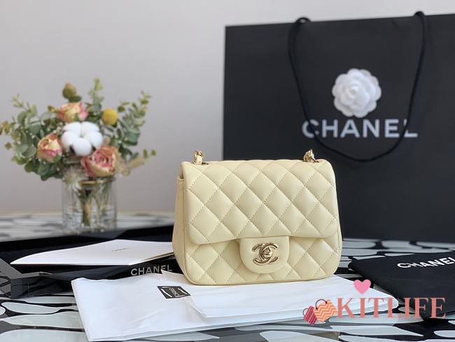 Forubags Chanel Classic Double Flap Creme Mini Bag - 16cm - 1