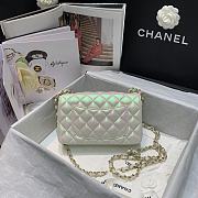 Forubags Chanel Classic Double Flap Metalic White Bag Yellow Hardware - 20cm - 6