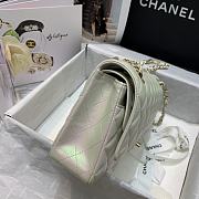 Chanel Classic Double Flap Metalic White Bag Yellow Hardware - 25.5x15.6cm - 4