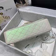 Chanel Classic Double Flap Metalic White Bag Yellow Hardware - 25.5x15.6cm - 2