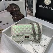 Forubags Chanel Classic Double Flap Metalic White Bag Metal Silver Glossy Hardware – 24x15x7.5cm - 4