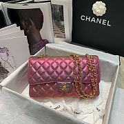 Forubags Chanel Classic Double Flap Metalic Pink Bag Gold Hardware – 25.5x15x6cm - 4