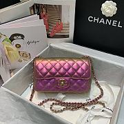 Forubags Chanel Classic Double Flap Metalic Pink Bag Gold Hardware – 20cm - 1