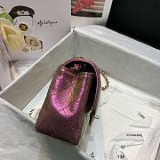 Forubags Chanel Classic Double Flap Metalic Pink Bag Gold Hardware – 20cm - 6