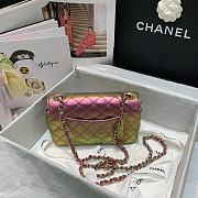 Forubags Chanel Classic Double Flap Metalic Pink Bag Gold Hardware – 20cm - 5