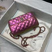 Forubags Chanel Classic Double Flap Metalic Pink Bag Gold Hardware – 20cm - 3