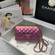 Forubags Chanel Classic Double Flap Metalic Pink Bag Gold Hardware – 20cm - 2