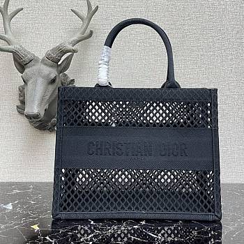 Forubags Christian Dior Mesh Book Tote Black - 36cm