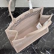 Forubags Christian Dior Mesh Book Tote Pink - 36cm - 4