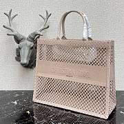 Forubags Christian Dior Mesh Book Tote Pink - 41cm - 4