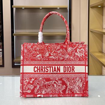 Christian Dior Book Tote Small Raspberry - M1296ZR - 36.5x28x14cm